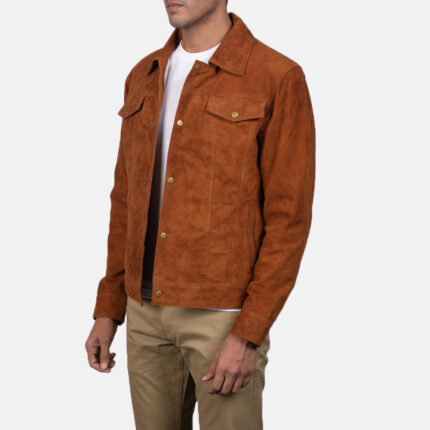 Stallon Brown Suede Trucker Jacket 2