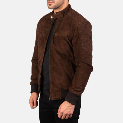 Sven Mocha Suede Bomber Jacket 2