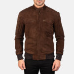 Sven Mocha Suede Bomber Jacket 4