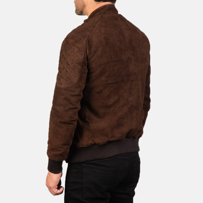 Sven Mocha Suede Bomber Jacket 5