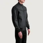 Sven Tumbled Black Leather Bomber Jacket 2