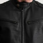 Sven Tumbled Brown Leather Bomber Jacket 5