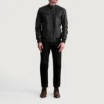Sven Tumbled Brown Leather Bomber Jacket 4