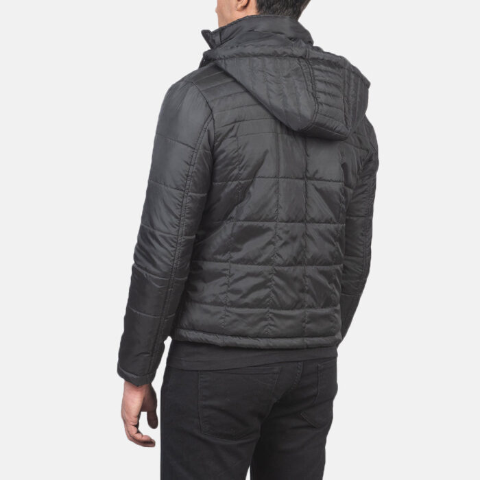 Alps Quilted Black Hooded Windbreaker Jacket 5