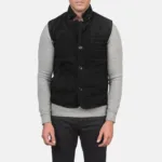 Tony Black Suede Vest 4