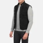 Tony Black Suede Vest 2