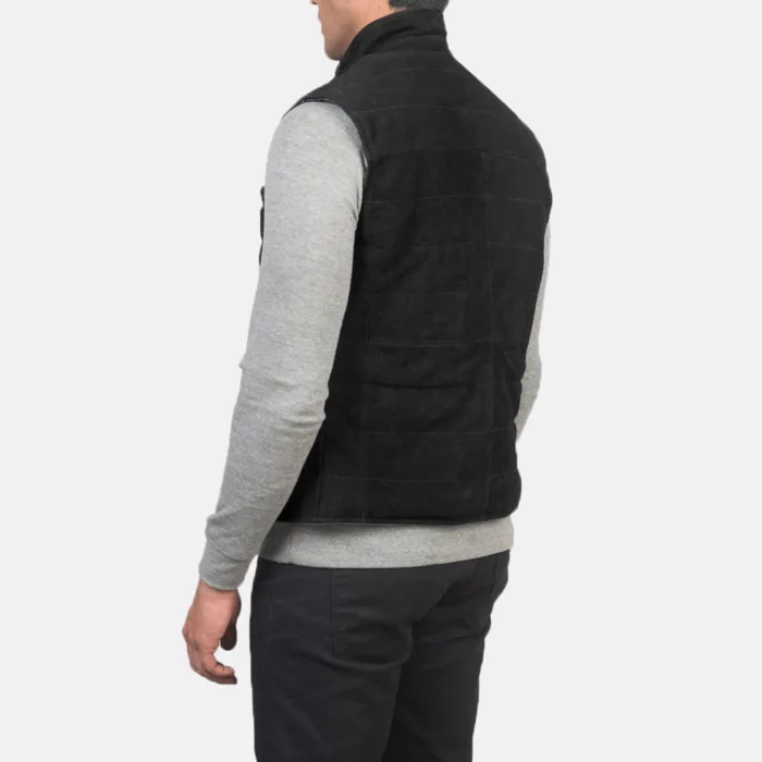 Tony Black Suede Vest 5