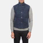 Tony Blue Suede Vest 4