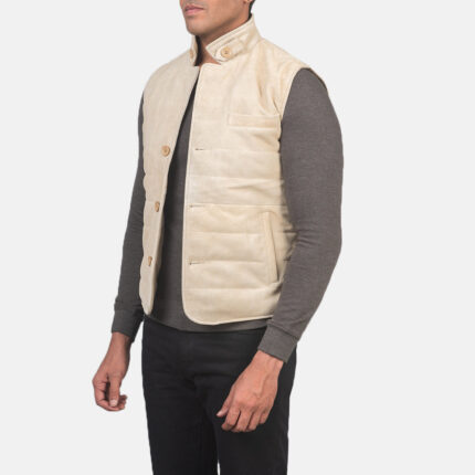 Tony Off-White Suede Vest 2