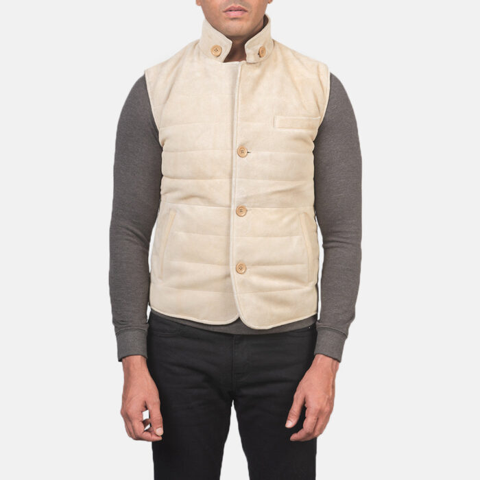 Tony Off-White Suede Vest 4