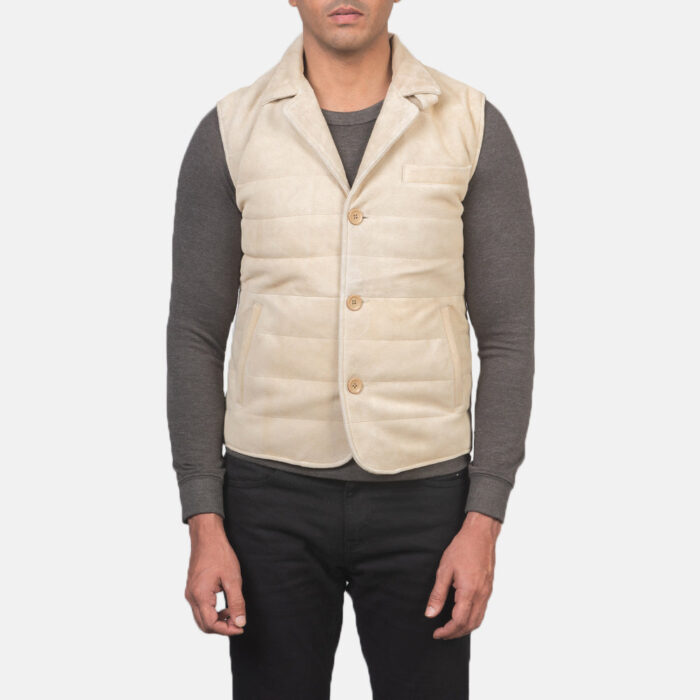 Tony Off-White Suede Vest 6