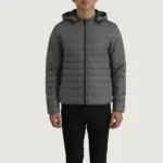 Tyler Grey Hooded Puffer Jacket 4