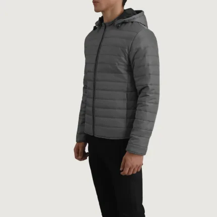 Tyler Grey Hooded Puffer Jacket 2