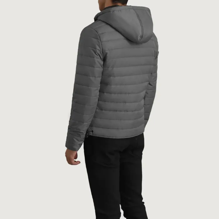 Tyler Grey Hooded Puffer Jacket 5