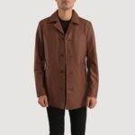 Urban Slate Brown Leather Coat 4