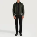 Walton Green Leather Varsity Jacket 4