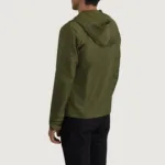 Wesley Green Hooded Windbreaker Jacket 5