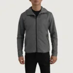 Wesley Grey Hooded Windbreaker Jacket 4