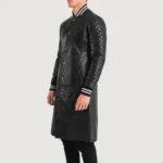 Wilde Black Leather Varsity Coat 2
