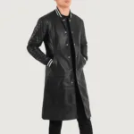 Wilde Black Leather Varsity Coat 3