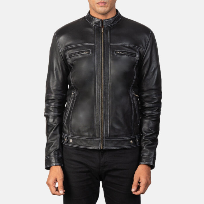 Youngster Black Leather Biker Jacket 4