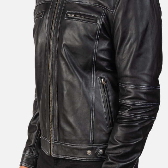 Youngster Black Leather Biker Jacket 6