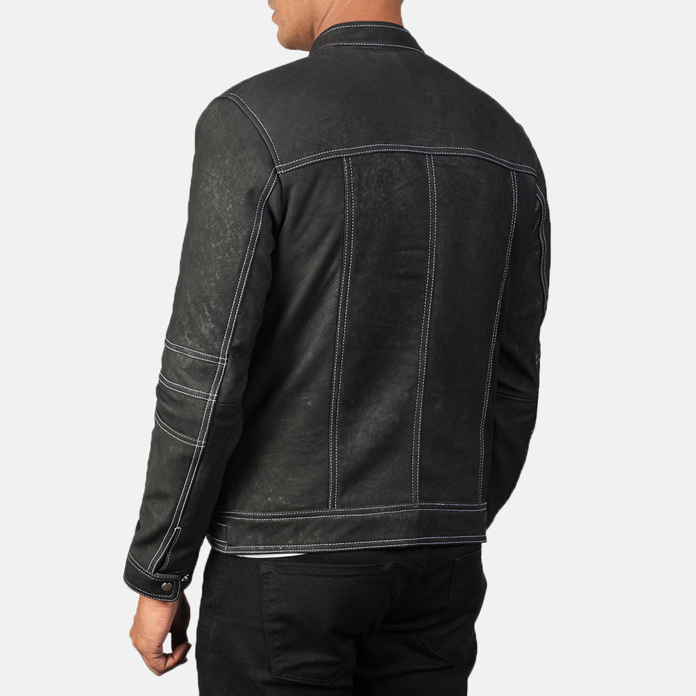 Youngster Distressed Black Leather Jacket 5