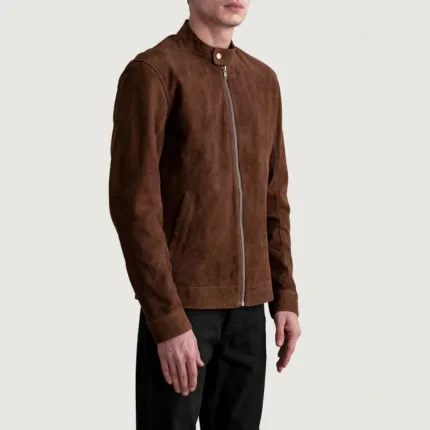 Zen Brown Suede Biker Jacket 2