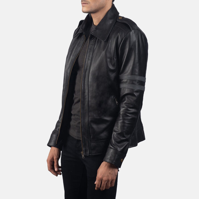 Armstrong Black Leather Biker Jacket 2