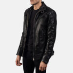 Legacy Black Leather Biker Jacket 2