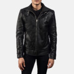 Legacy Black Leather Biker Jacket 4