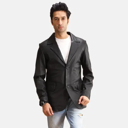 Custom David Richmond Leather Blazer