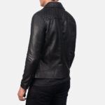 Danny Quilted Black Leather Biker Jacket 5