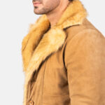 Furlong Beige Suede Leather Coat 6