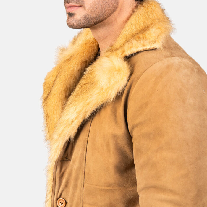 Furlong Beige Suede Leather Coat 6