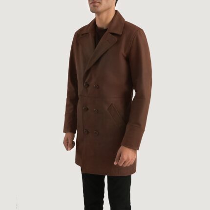 Half Life Brown Leather Coat 2