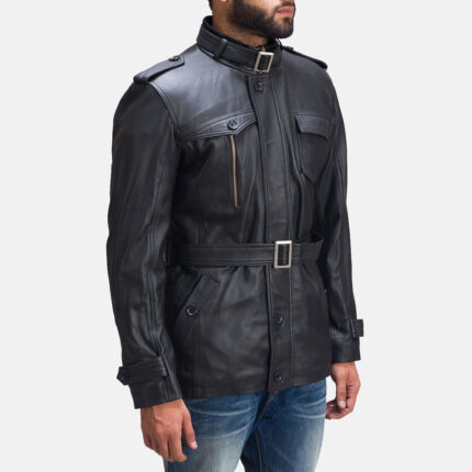 Hunter Black Leather Jacket 2