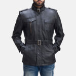 Hunter Black Leather Jacket 5
