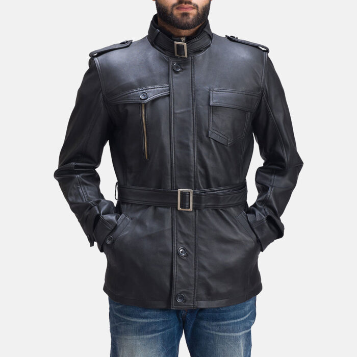 Hunter Black Leather Jacket 5