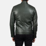 Ionic Green Leather Biker Jacket 5