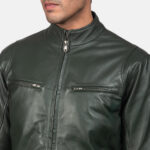 Ionic Green Leather Biker Jacket 6