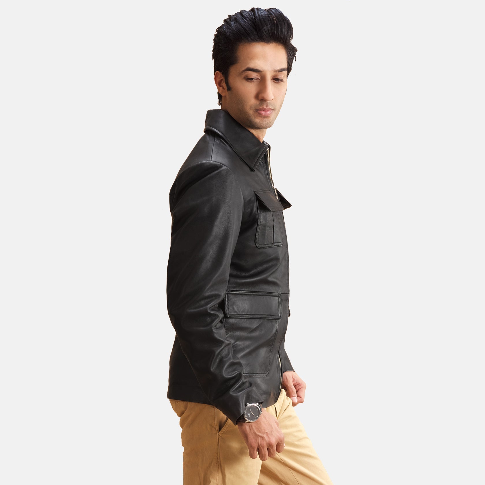 Raven Black Leather Jacket 2