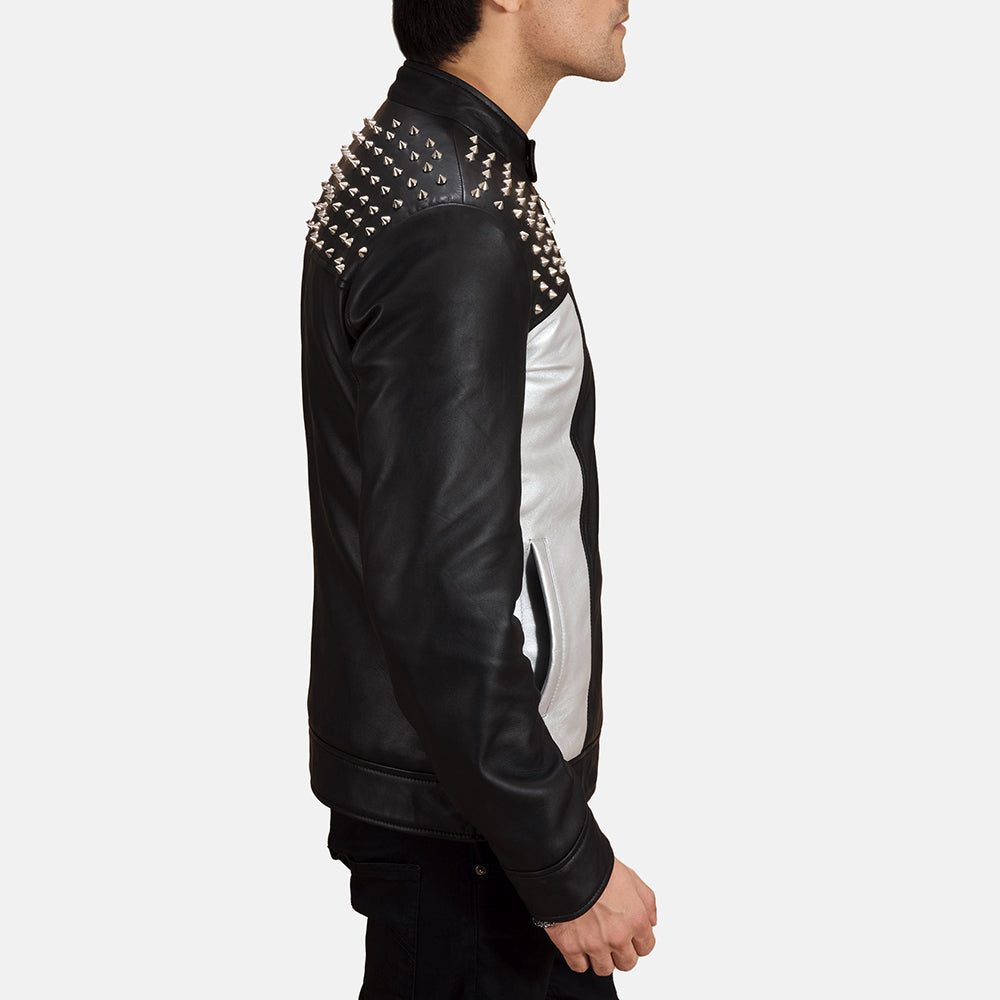 Shapron Studded Leather Biker Jacket 2