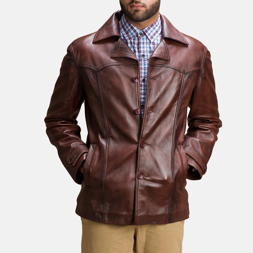 Vincent Alley Brown Leather Jacket 2