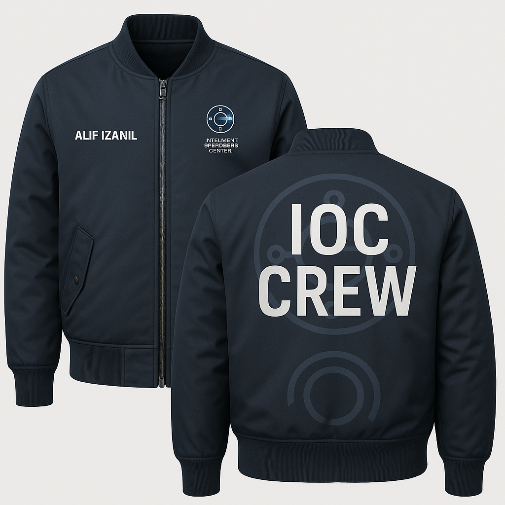 NavyBomberJacketwithIOCEmblem Custom IOC Crew Polyester Jackets x 10
