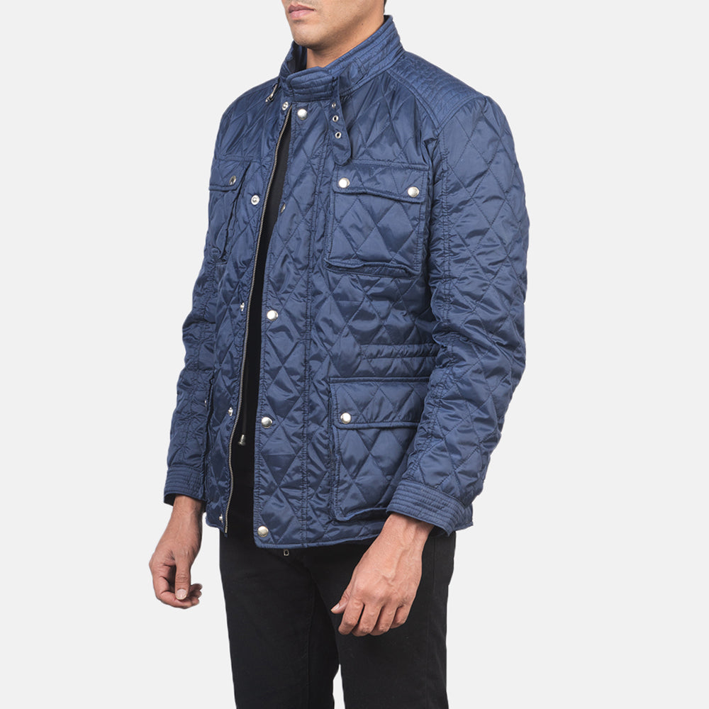 Nelson Quilted Blue Windbreaker Jacket 2