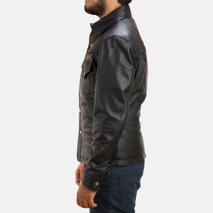 Ranchson Black Leather Shirt 4