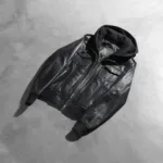 Roslyn Black Hooded Leather Bomber Jacket 8