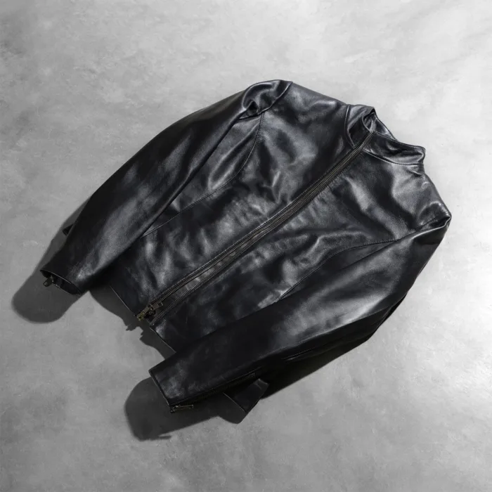 Rumella Black Leather Biker Jacket 7