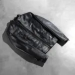 Rumella Black Leather Biker Jacket 8